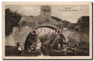 Postcard Old Speyer An Der Alten Stadtmeuer Children