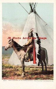 Native American Crow Indian on Horse, Detroit Photographic No 6077
