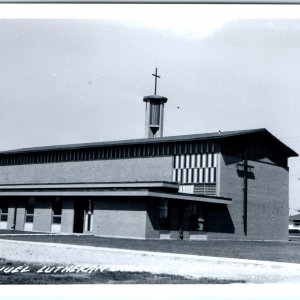 c1950s Greenfield, IA RPPC Immanuel Lutheran Church Real Photo Postcard Vtg A110