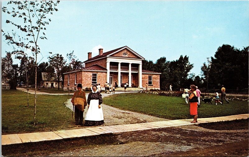 Crysler Hall Upper Canada Village Cornwall Ontario Brick House Postcard VTG UNP 