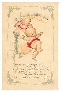 Kewpies by Rose O'Neill. Pub. By Gibson Art Christmas- Chimney Flue