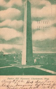 Vintage Postcard 1906 Bunker Hill Monument Landmark Charlestown Massachusetts MA