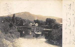 Rumford Point ME A Maine Ferry Horse & Wagon Miss Libby photo postcard