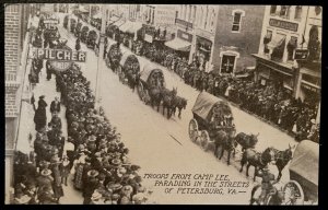 Vintage Postcard 1917-1940 Camp Lee, Parading in the Streets, Prince George, VA