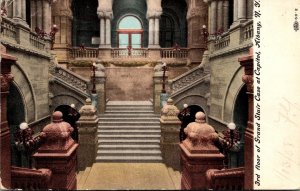 New York Albany State Capitol Building 3rd Floor Grand Stair Case 1908