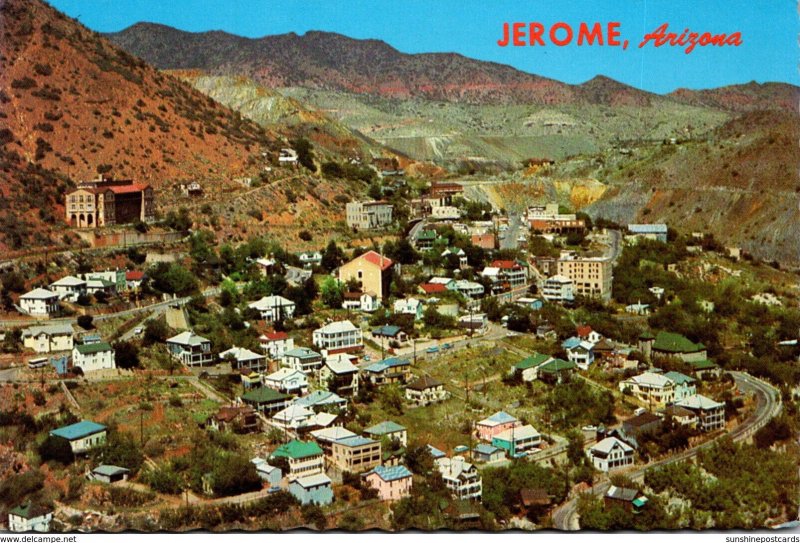 Arizona Jerome Panoramic View Of Ghost City