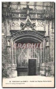 Old Postcard Fontenay Le Comte I Portall Notre Dame Church