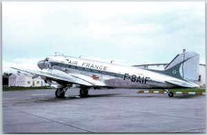 Airplane Air France F-BAIF DC-3 Historical Aircraft Postcard