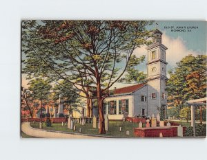 Postcard Old St. John's Church, Richmond, Virginia