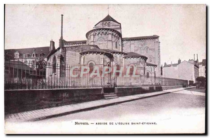 Old Postcard Never Apse De L & # 39eglise Saint Etienne
