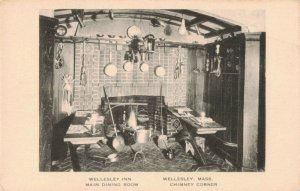 Dinning Room Fireplace Wellesley Inn Artvue Postcard Co. Postcard 2T7-154 