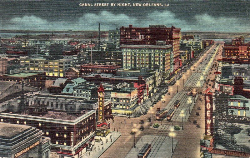 13199 Canal Street by Night, New Orleans, Louisana