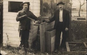 Greeley Cancel Spalding Nebraska Message Men Tools Vice Cutting Pipes RPPC