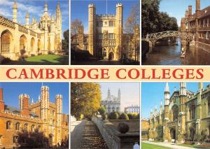 uk2081 cambridge college king's trinity queens real photo uk