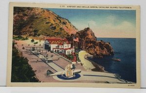 1950S Airport and Orilla Jardin Old Seaplanes Catalina Island Calif Postcard G7
