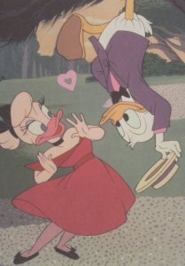 Donald Daisy Duck Donalds Diary 1954 Cartoon Still Postcard