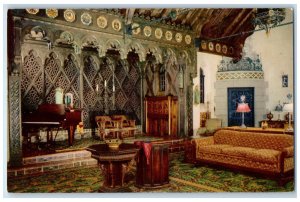 The Music Room In Scotty's Castle Interior Death Valley California CA Postcard