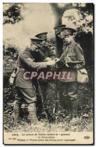 Old Postcard The Prince of Wales joined the regiment of Grenadiers Army