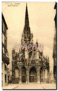 Postcard Old Church St Maclou Rouen