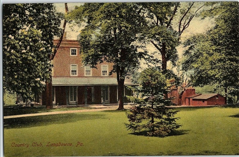 C.1910 Country Club, Lansdowne, Pa. Vintage Postcard P137