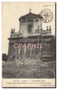 Old Postcard Arras War Aspect De La Cathedrale After the bombing Army