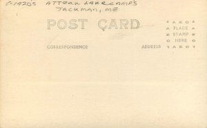 Postcard Maine Jackman Attean Lake Camps C-1920s RPPC 23-4989