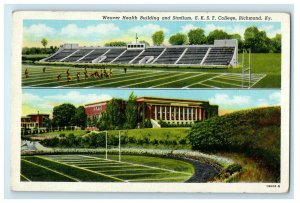 1946 Weaver Health Building and Stadium EKST College Richmond KY Postcard