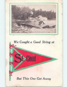 Divided-Back PENNANT POSTCARD St. Cloud Minnesota MN HM5121