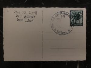 1938 Vienna Germany RPPC real picture Postcard cover the leader as animal lover