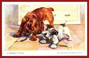 Friendly Tussle - Cocker Spaniel & Terrier - [MX-968]