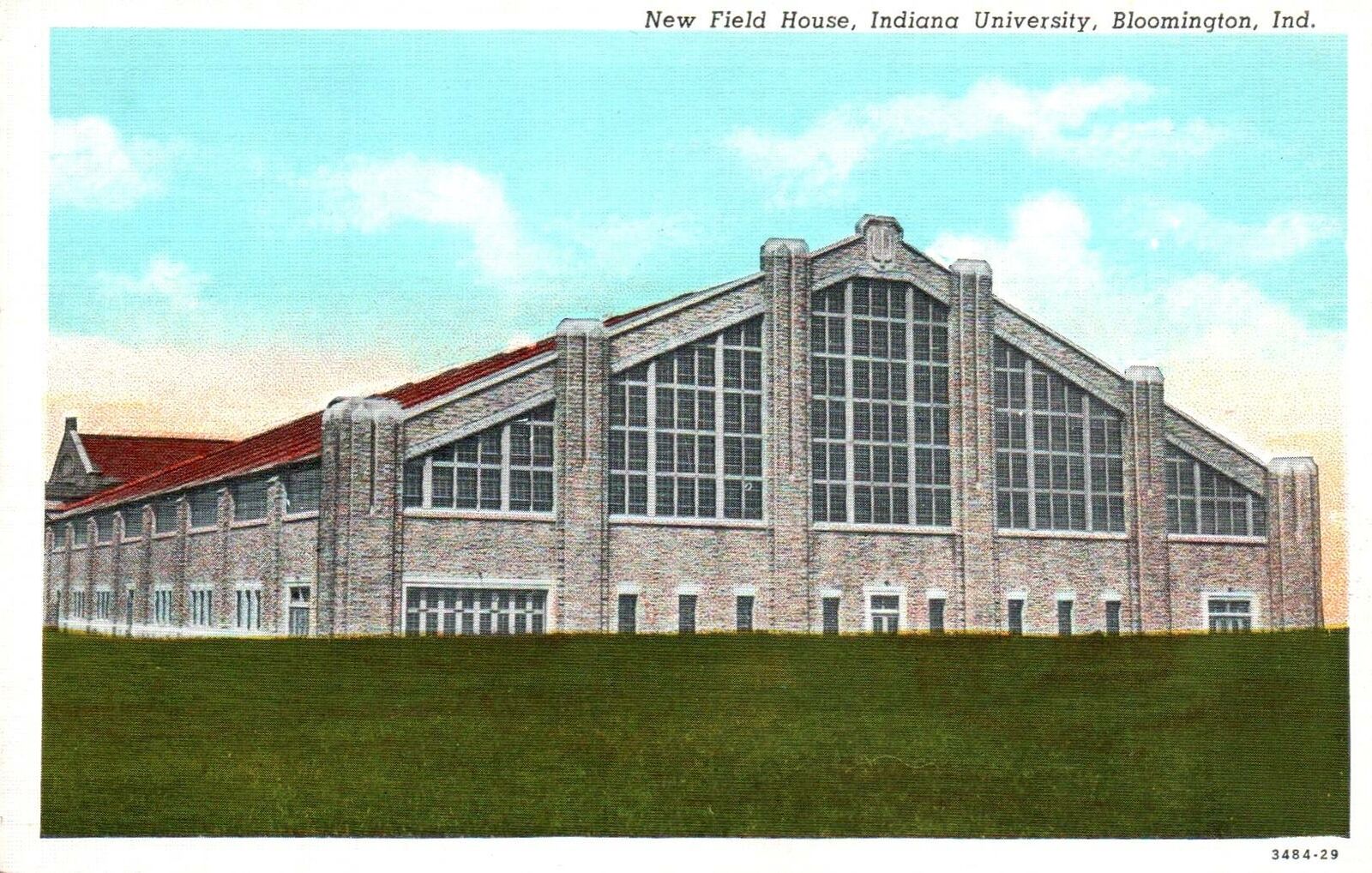 Vintage Postcard the New Field House at Indiana University Bloomington