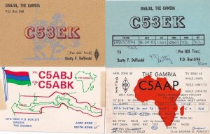 Banjul Gambia 4x Vintage Amateur Radio African QSL Card s