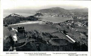 Spain San Sebastian General View from Gudamendi Vintage RPPC 07.38