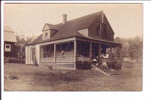 Real Photo, House, Wrap-Around, Used 1916, Portland, Maine Flag Cancel