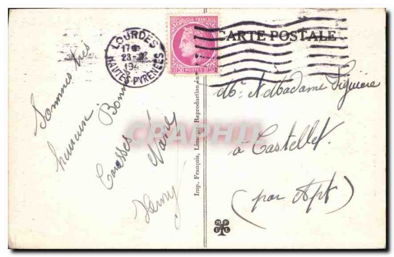 Old Postcard The Pyrenees Betharram Cave Room Feerique