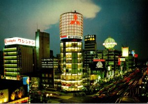 Japan Tokyo Ginza Shopping District At Night