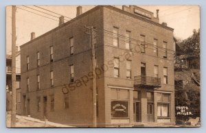 J87/ Mingo Junction Ohio RPPC Postcard c1910 Hotel Ash Building  1075