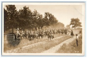 1911 US Army War Games Camp Douglas Wisconsin WI RPPC Photo Antique Postcard