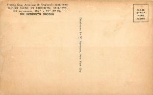 Francis Guy Winter Scene Brooklyn Museum 1817-1820 Postcard