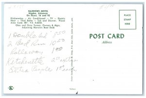 c1960's Narrows Motel Exterior Roadside Higden Arkansas AR Unposted Postcard