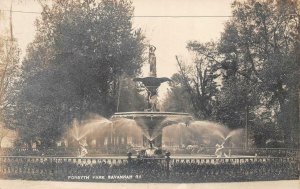 RPPC FORSYTH PARK SAVANNAH GEORGIA ADAMS REAL PHOTO POSTCARD 1911