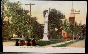 Vintage Postcard 1907-1915 Civil War Soldiers Monument, New Rochelle, New York