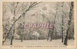 Old Postcard Haute Savoie L'Aiguille de Varens and a wood Winter near Passy