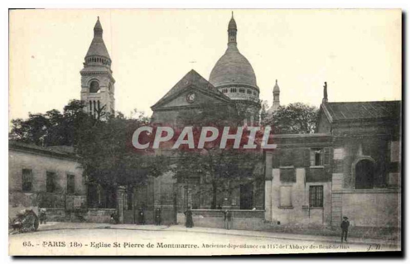 Postcard Old Paris Church St Pierre de Montmartre