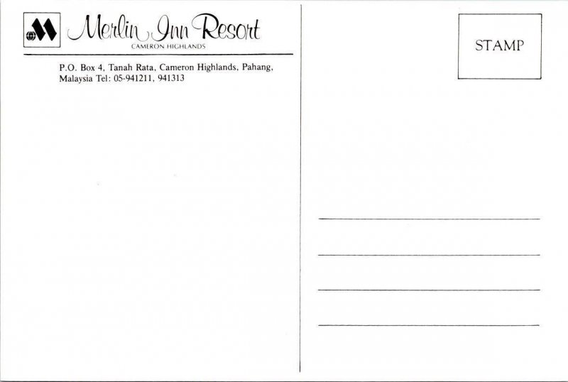 2~4X6 Postcards Cameron Highlands, Pahang Malaysia  MERLIN INN RESORT HOTEL