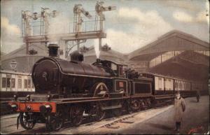 RR Train at Train Station c1910 Used Postcard w Stamp