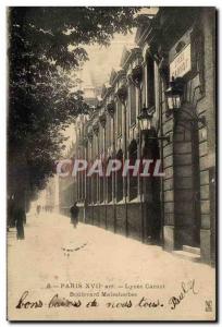 Old Postcard Paris Lycée Carnot Boulevard Malesherbes