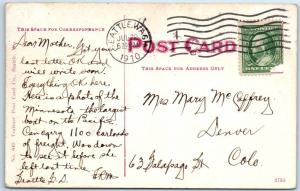 SEATTLE, Washington WA   STEAMSHIP MINNESOTA Returning from Orient 1910 Postcard