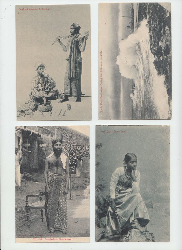 CEYLON SRI-LANKA ASIA 56 Vintage Postcards Pre-1930 ALL POOR CONDITION (L2721)