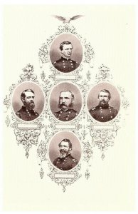 Lot of 12 Civil War Postcard Union Generals Navy Blue Lincoln & More Rare-